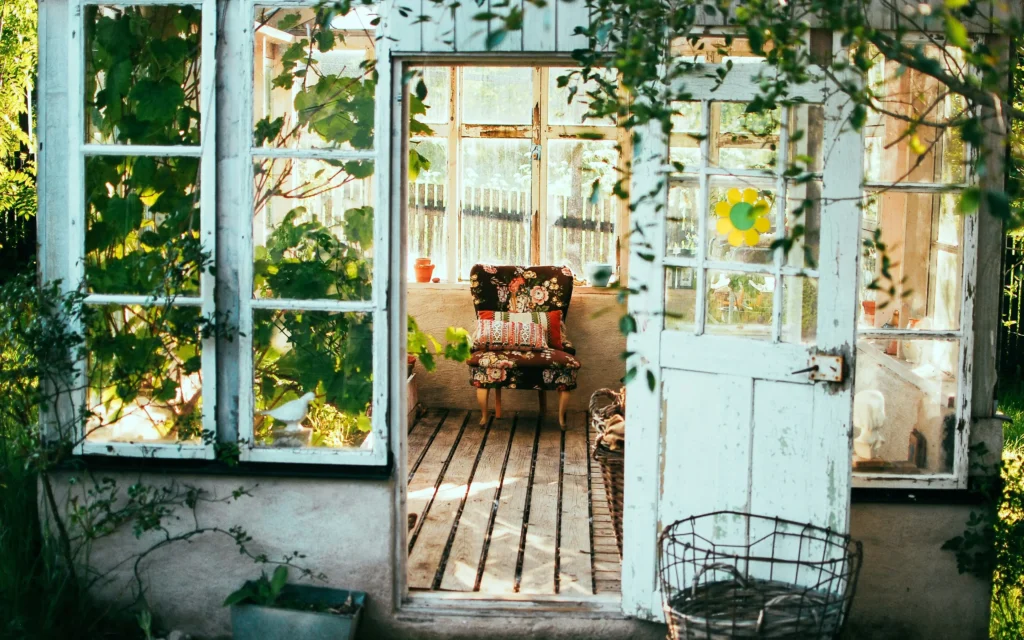 Chair in a hidden garden