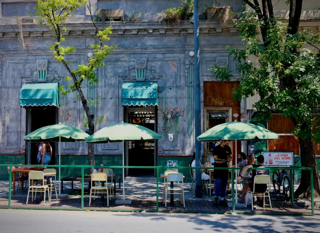 Bar in Palermo with people seated