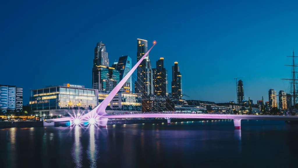 Puente de la Mujer in Puerto Madero, Buenos Aires