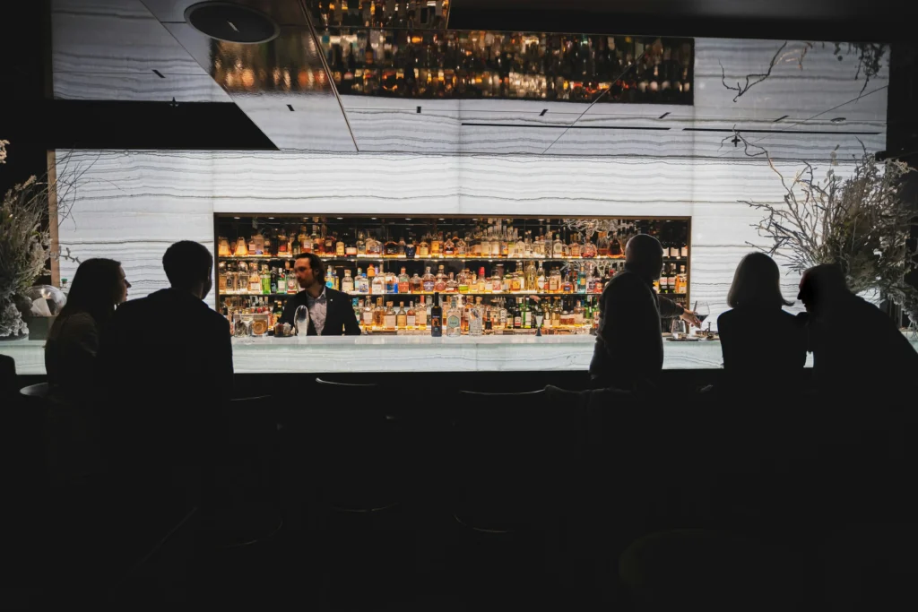 A hip bar in Buenos Aires with people